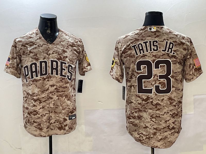 Men San Diego Padres #23 Tatis jr Camo Game 2025 Nike MLB Jersey style 10->san diego padres->MLB Jersey